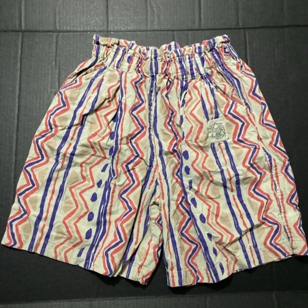 Kiko  Shorts with Red and purple Pattern